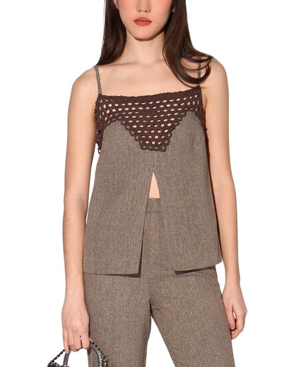 BROWN HERRINGBONE-