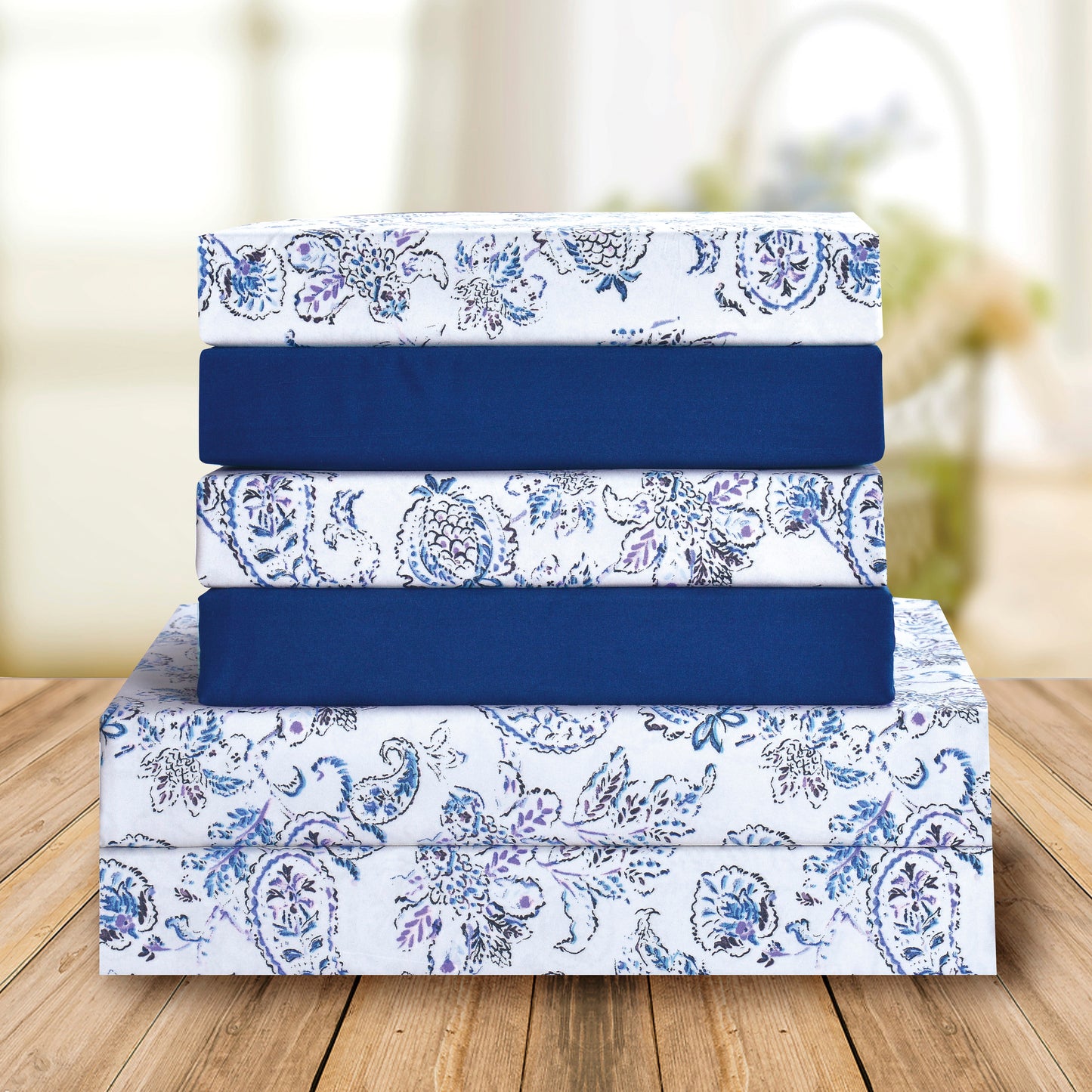 Elegant Comfort 6-Piece Paisley Printed Pattern - Soft as a Hotel Premium Quality Sheet Set