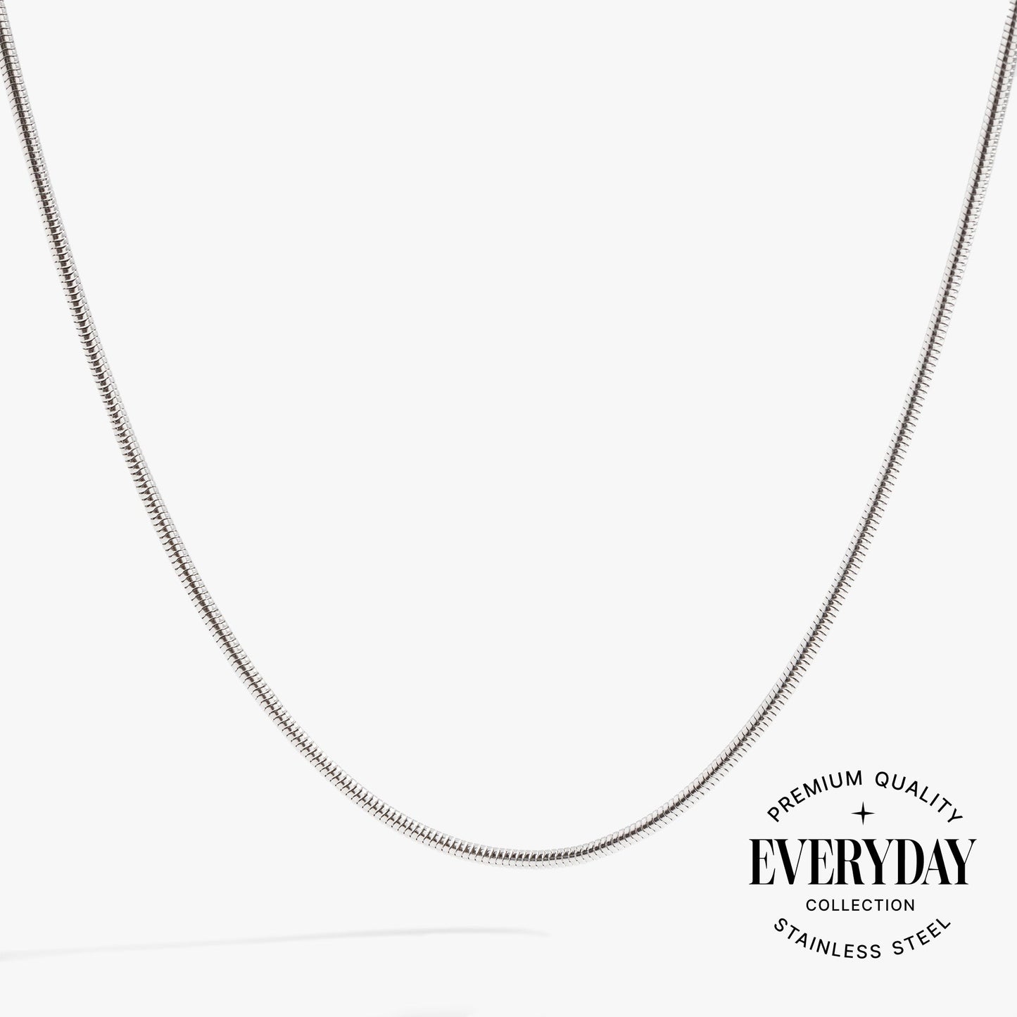 Round Herringbone Charm & Layering Necklace