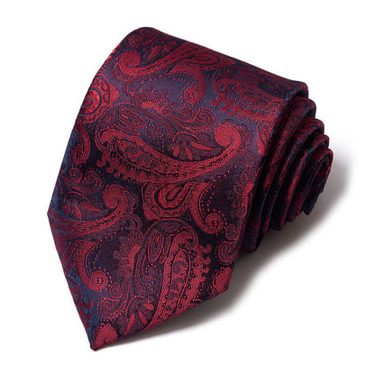 Burgundy & Black Paisley-