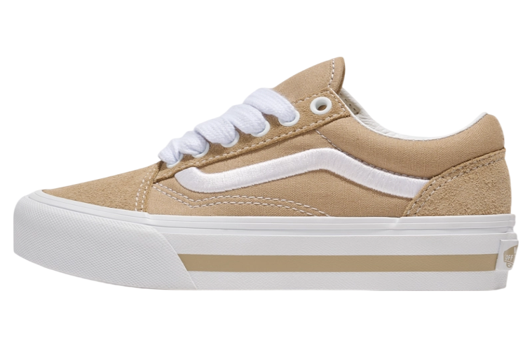 [vn0009pdkhk] Youth Vans Old Skool Platform - Khaki