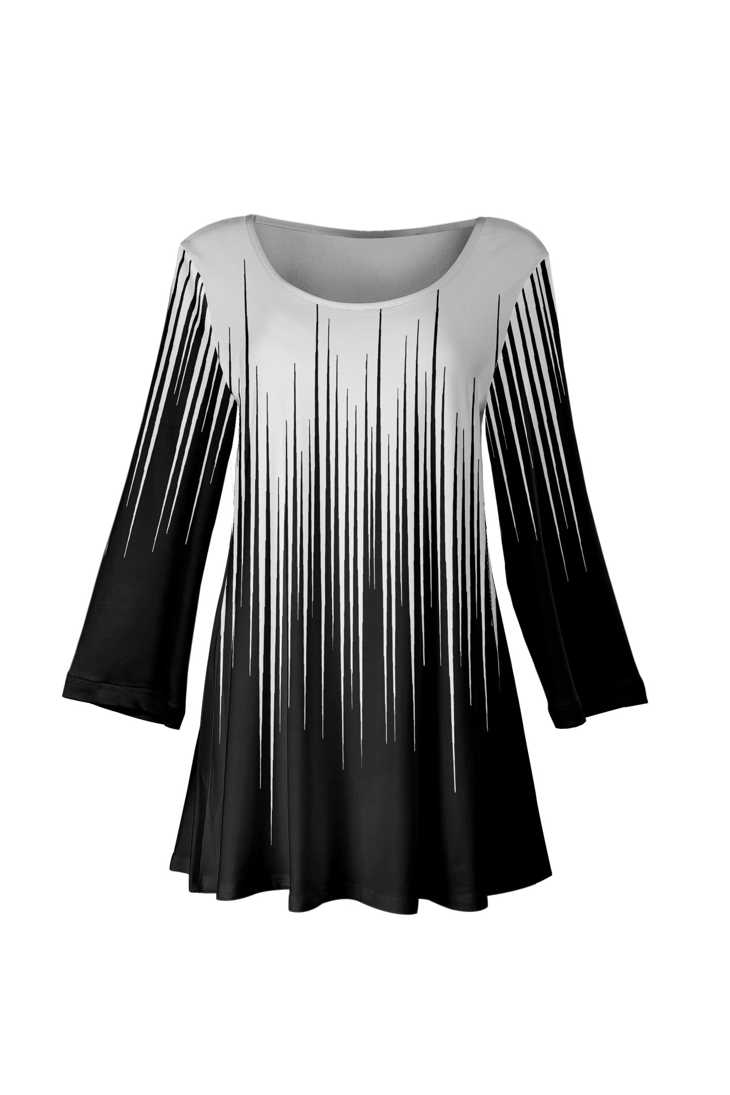 Black White Ombre Stripe-