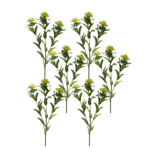 Melrose International Green Thistle Floral Spray (Set of 6)