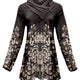 Champagne and Black Geometric
