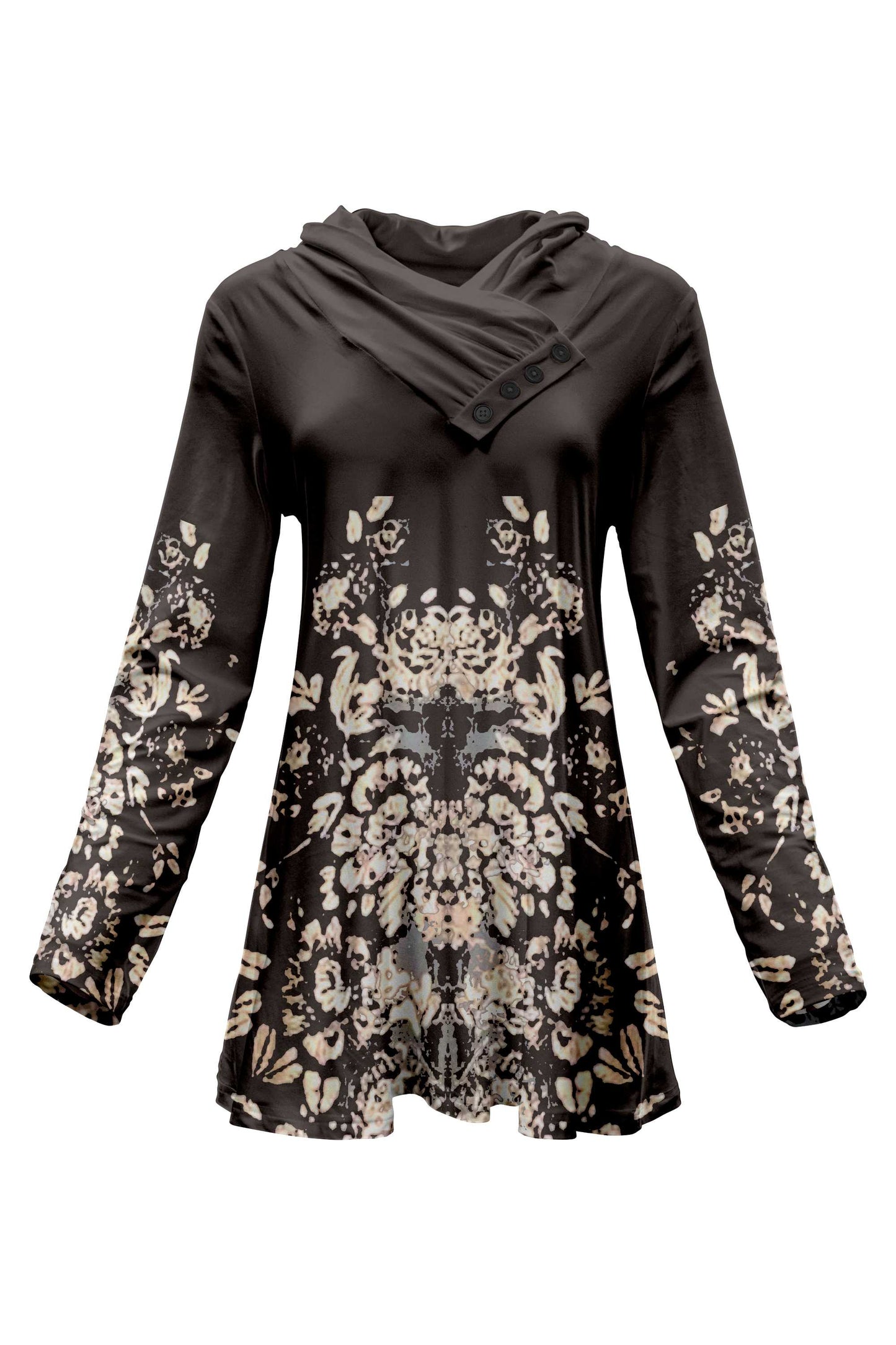 Champagne and Black Geometric-
