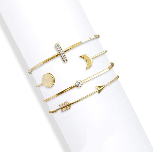 Gold Clear Arrow & Bar-