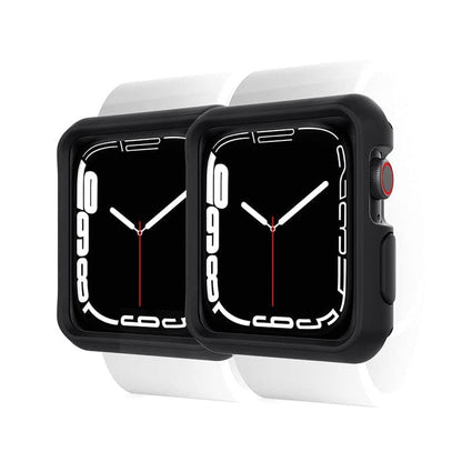 Itskins Spectrum // Solid for Apple Watch Series Se 6/5/4 (40mm), Shockproof Protective Bumper Cover, Anti-Slip, Lightweight Military Rugged Case (No Screen Protector) - Black
