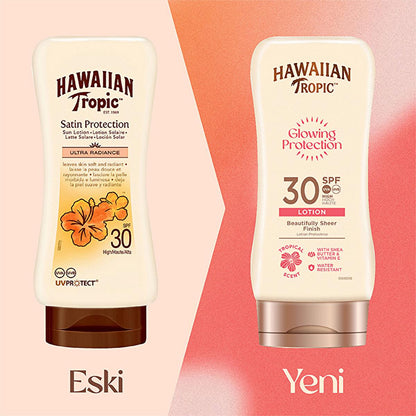 Hawaiian Tropic SPF 30 Sunscreen Lotion: UVA/UVB Protection for Glowing Skin - Vegan & Cruelty-Free, Water Resistant