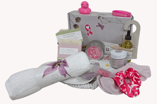 Lizush Breast cancer Awareness Gift Box - Hope for a warrior / a survivor - this is a support care pamper package - ALL Natural - Multi 2