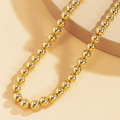 Goldtone Bead Chain Necklace