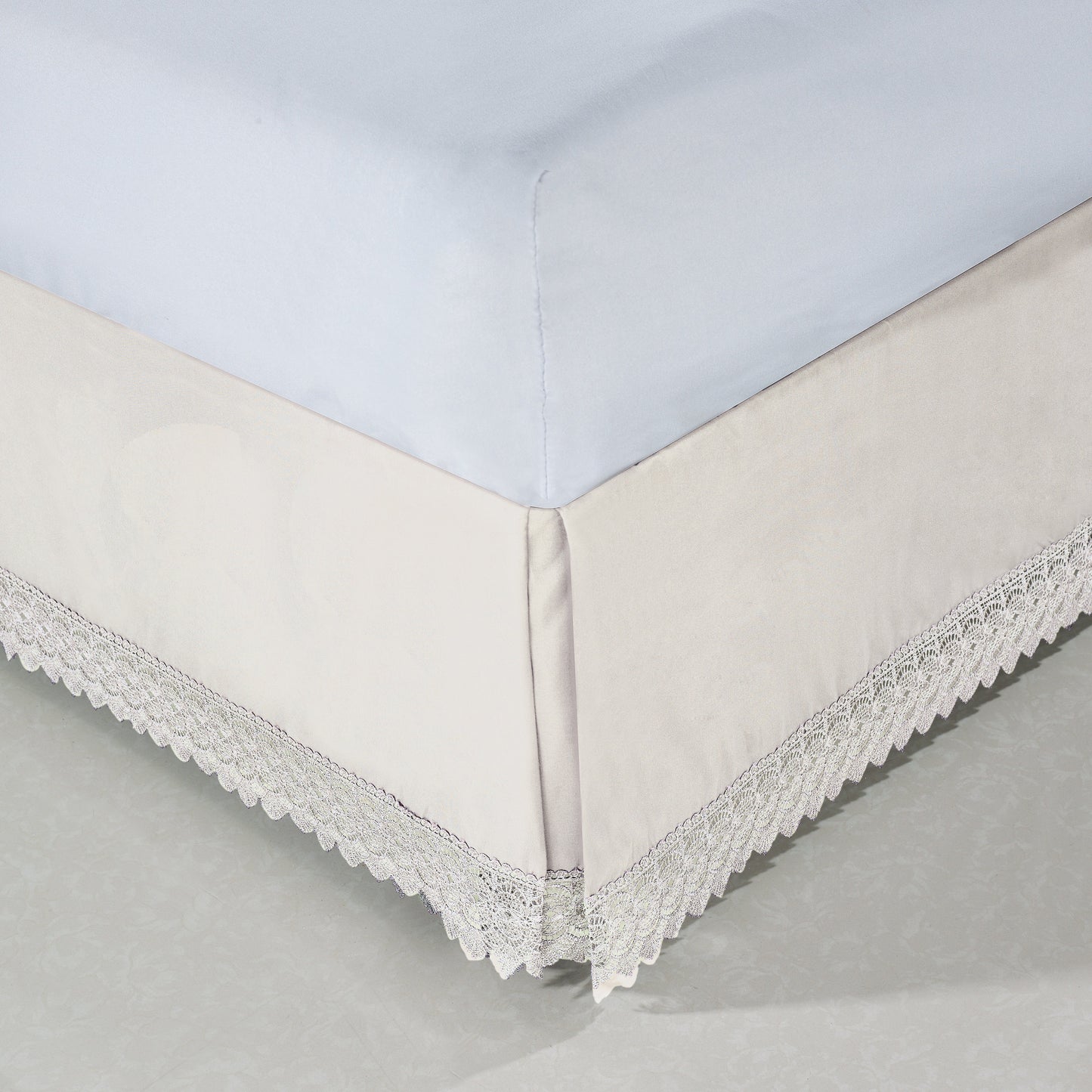 Elegant Comfort Lace Fringe Bed Skirt - 15 inch Drop - Elevate your Bed