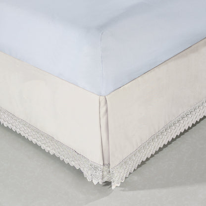 Elegant Comfort Lace Fringe Bed Skirt - 15 inch Drop - Elevate your Bed