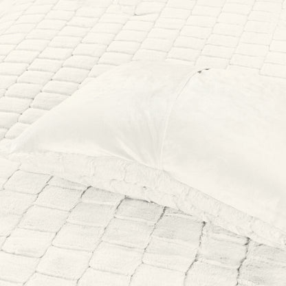 Elegant Comfort Fluffy 3-Piece Faux Rabbit Fur Comforter Set