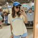 Ivory With Light Blue Print