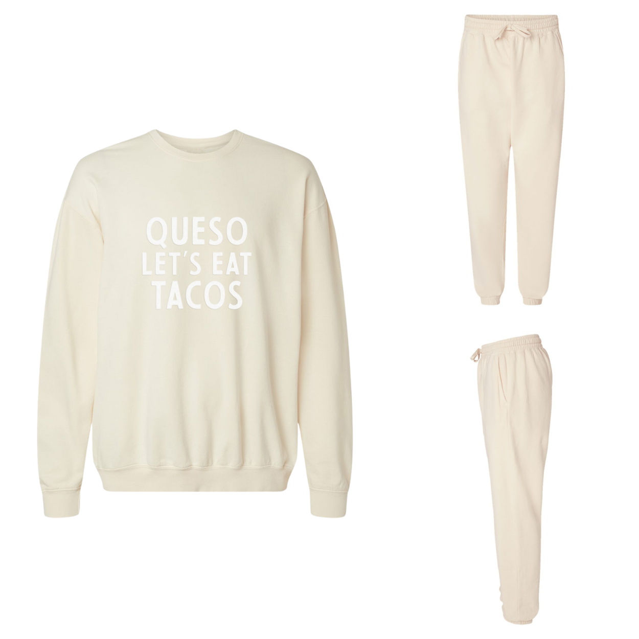 Frankie Jean Queso Let's Eat Tacos Washed Sweatshirt