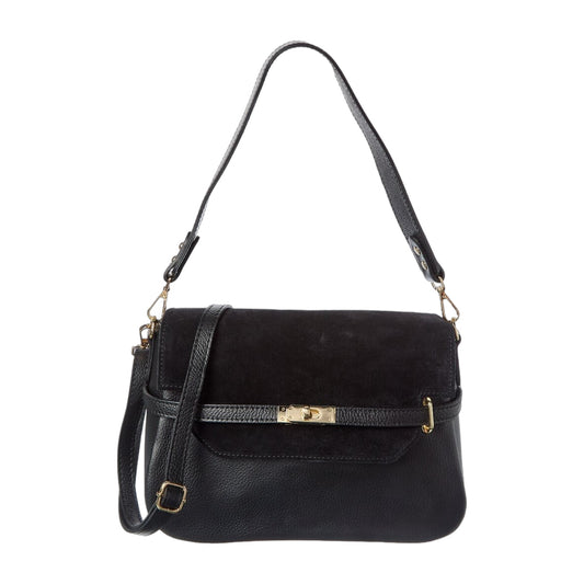 Isabella Rossetti Greta Suede & Leather Handbag