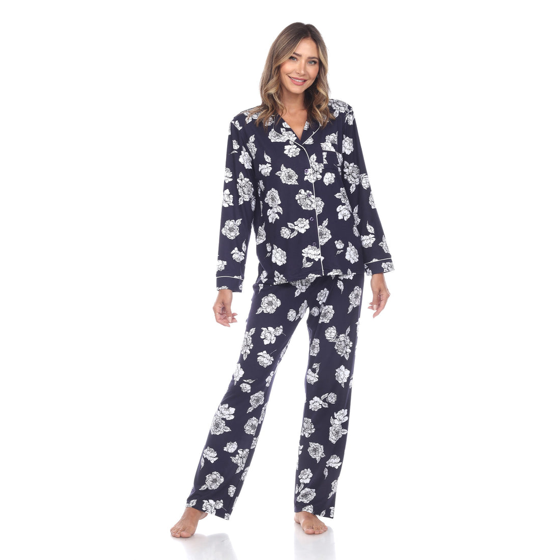 White Mark Women Floral Pajama Set