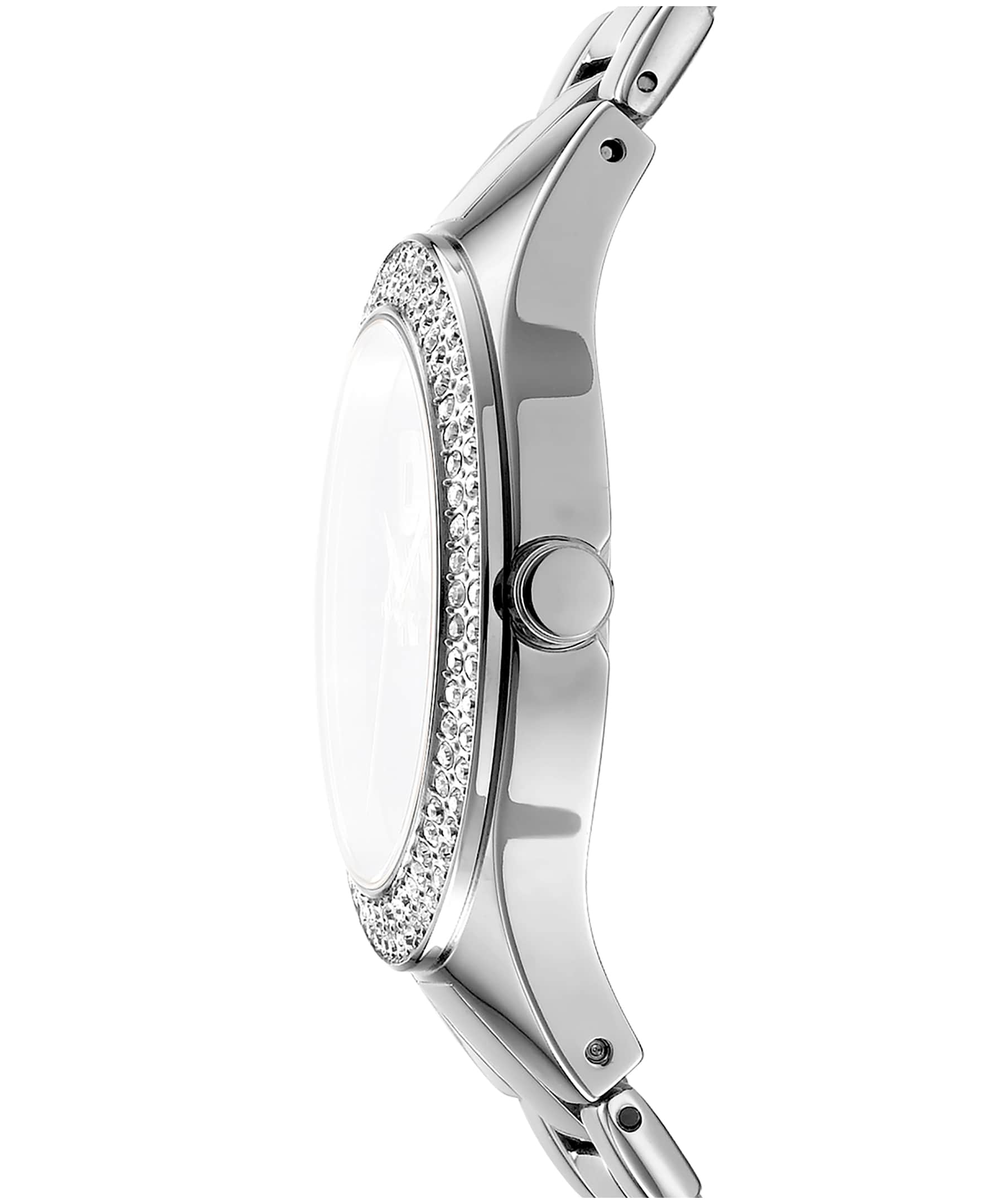 Dkny Women Watch, Silver Color Case, Silver Dial, Stainless Steel Metal Bracelet, 3 Hands, 5 Atm-4