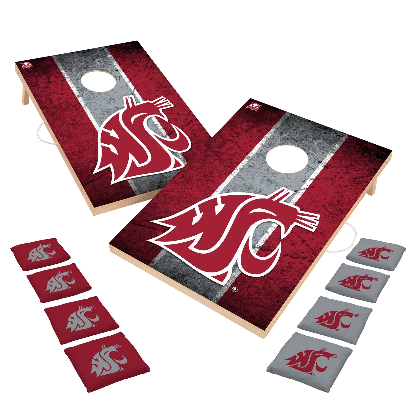 Washington State Cougars 2x3 Solid Wood Cornhole Game