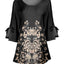 Black & Beige Baroque Floral