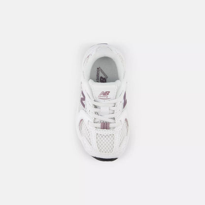 New Balance Toddlers 530 White/Dark Ice Wine