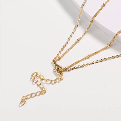 Gemstone & Goldtone Layered Drop-Link Necklace