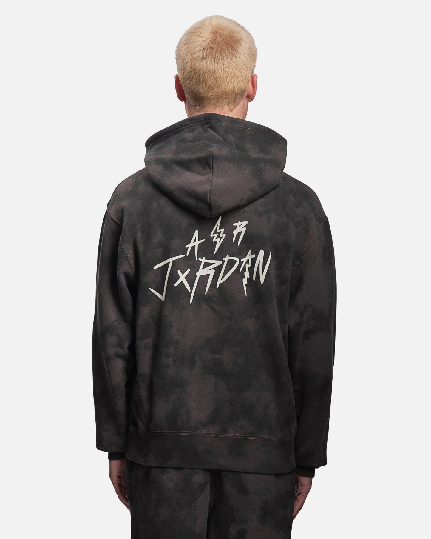 Air Jordan Men's X J Balvin Fleece Hoodie 'Flat Pewter' Sweaters