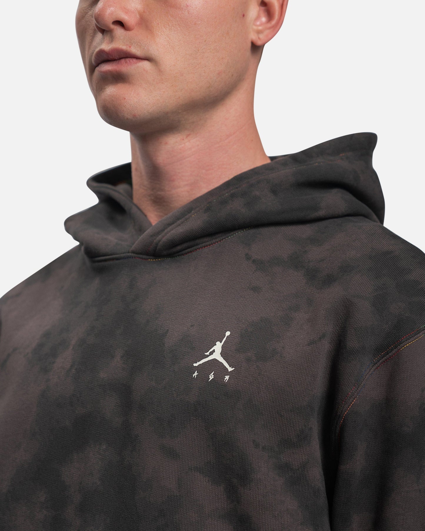 Men's Air Jordan X J Balvin Fleece Hoodie 'Flat Pewter'