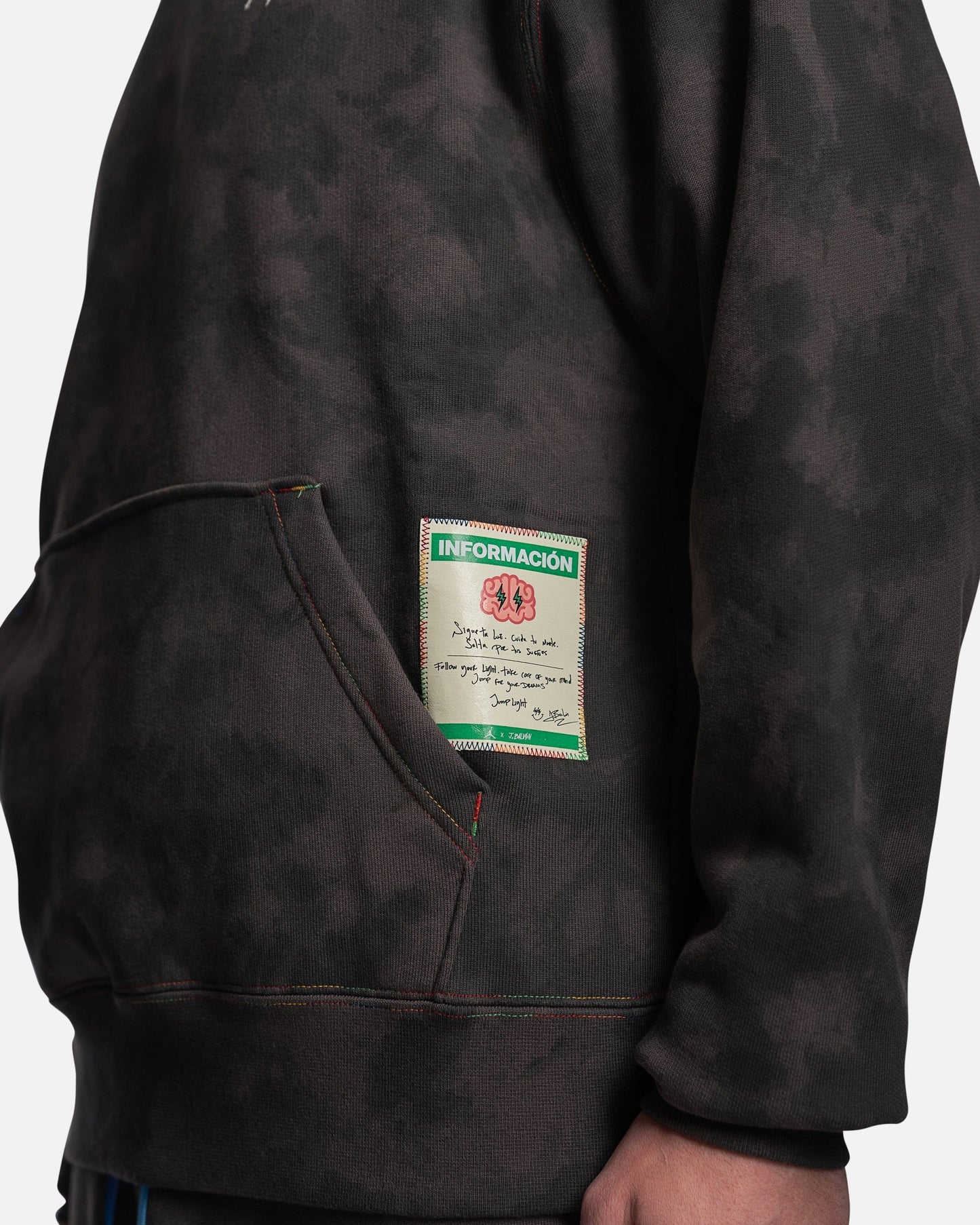 Men's Air Jordan X J Balvin Fleece Hoodie 'Flat Pewter'