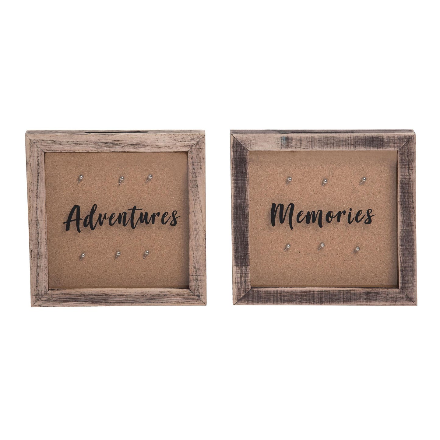 Memories Shadow Box Frame Set of 2 Spring Home Decorations Freestanding Wood Signs for Spring and Summer