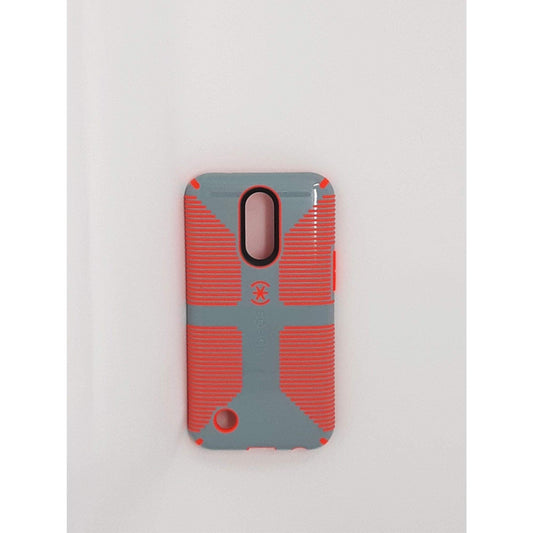 Speck Products Candyshell Grip Cell Phone Case for Lg K20 V - Nickel Grey/Warning Orange