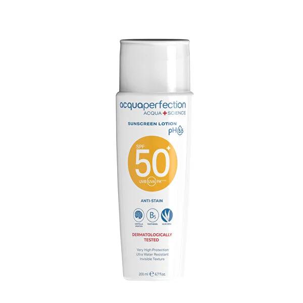 Acqua Perfection Sunscreen Lotion SPF50 - Anti-Aging, Lightweight, Non-Greasy Sun Protection for Daily Use