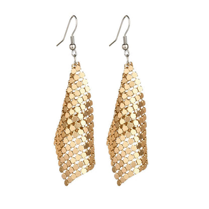 Goldtone Matt Drop Earrings