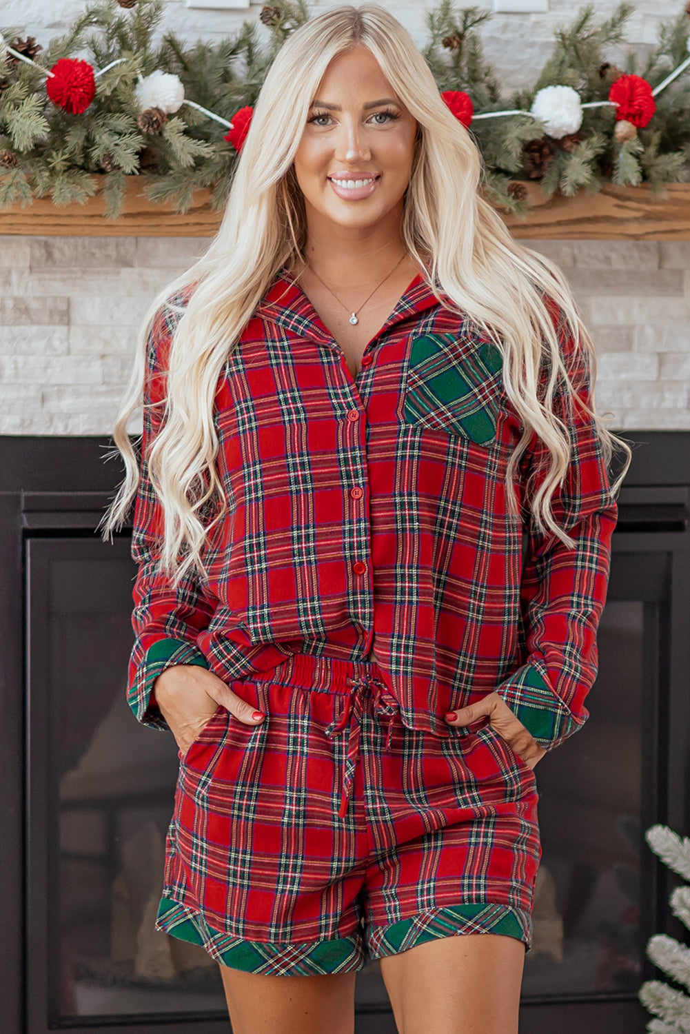 Lananina 2pcs Pajama Set Long Sleeve Top