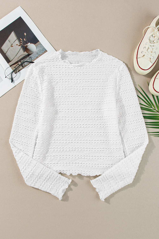 Threaded Pear Mia Jacquard Slim Fit Top