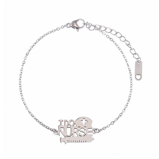 Silvertone 'I Do Nurse' Charm Bracelet
