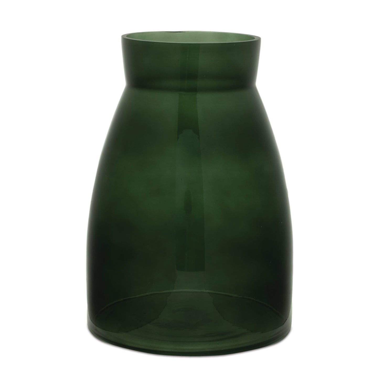 Melrose International Green Glass Vase (Set of 2)