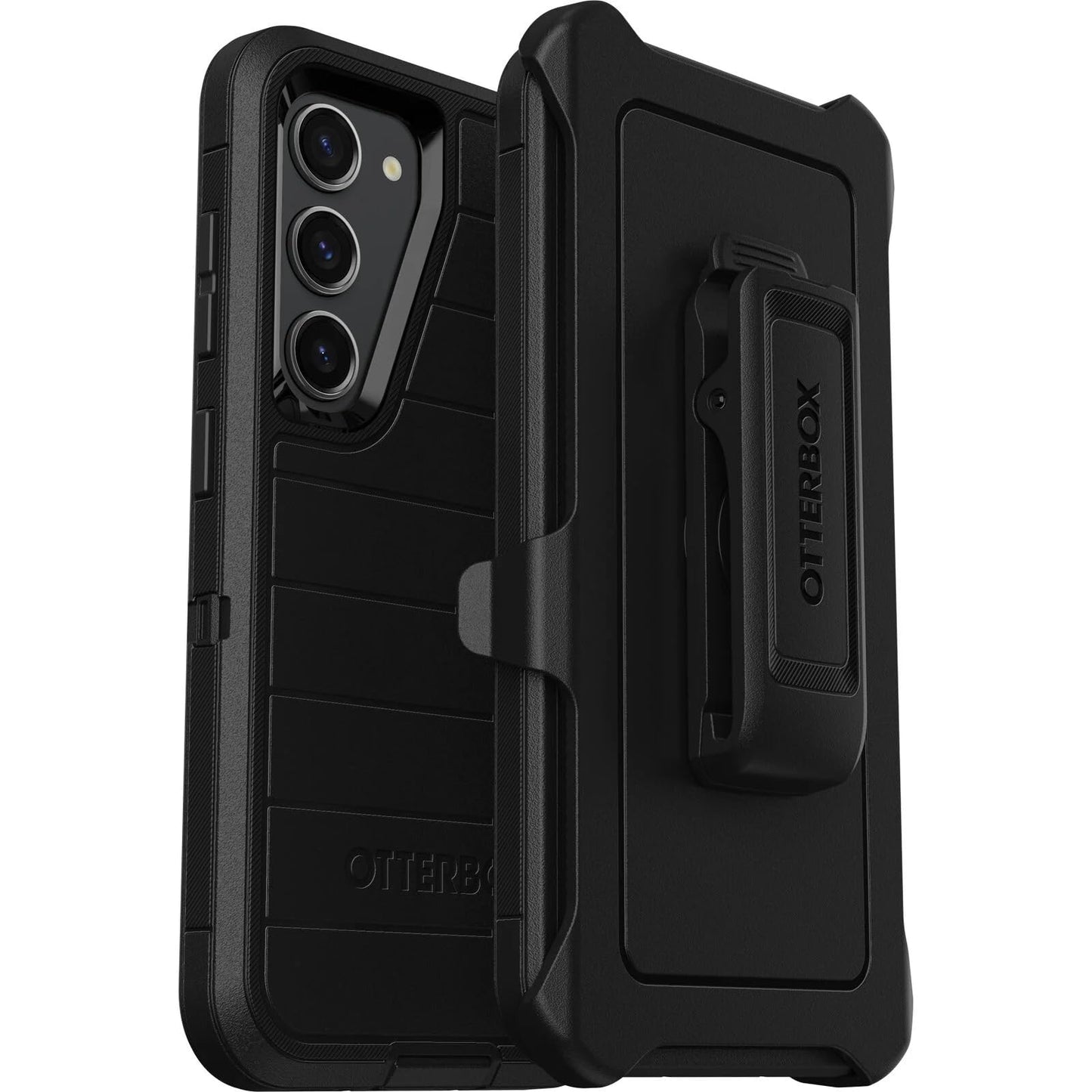 Otterbox Galaxy S23 (Only) - Defender Series Case - Black, Rugged & Durable - with Port Protection - Includes Holster Clip Kickstand - Microbial Defense Protection - Non-Retail Packaging
