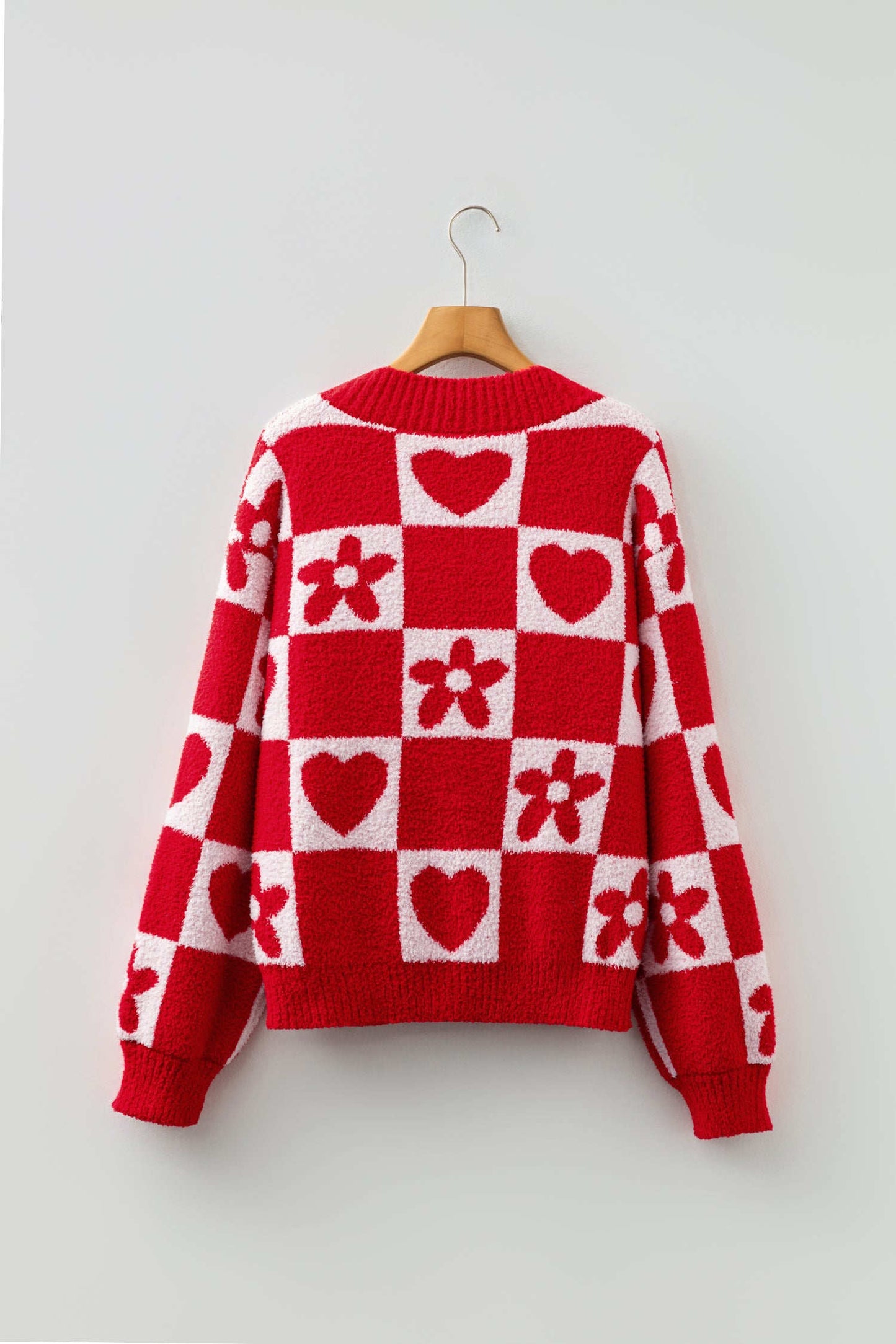 Marianna Checkered Knit Loose Sweater