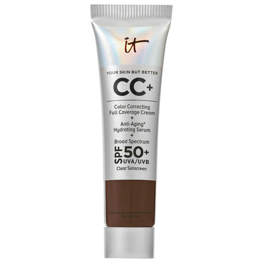 IT Cosmetics Mini CC+ Cream: Full Coverage Color Correcting Foundation with SPF 50+ - Hydrating, Vegan & Cruelty-Free Makeup