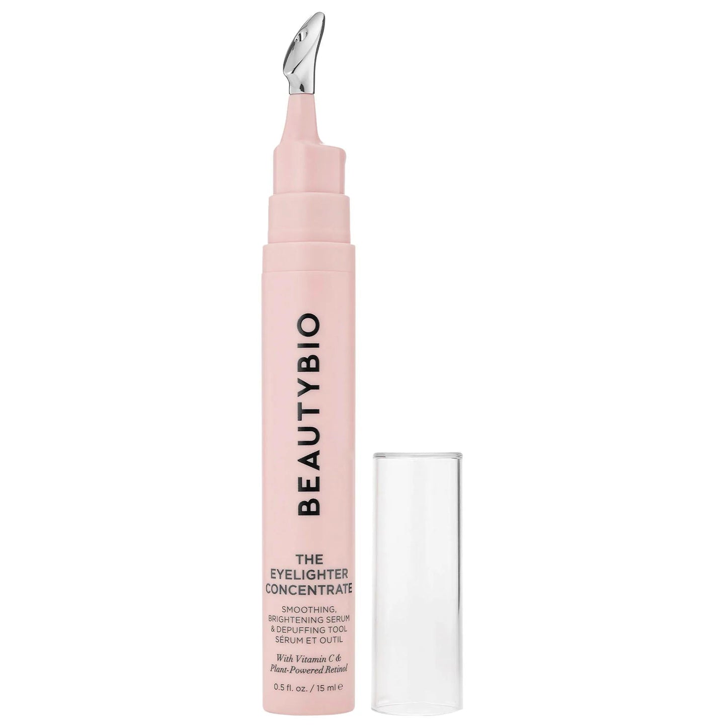 BeautyBio Eyelighter Concentrate: Vitamin C & Plant-Powered Retinol Eye Serum - Reduce Dark Circles, Fine Lines, Brighten & Depuff