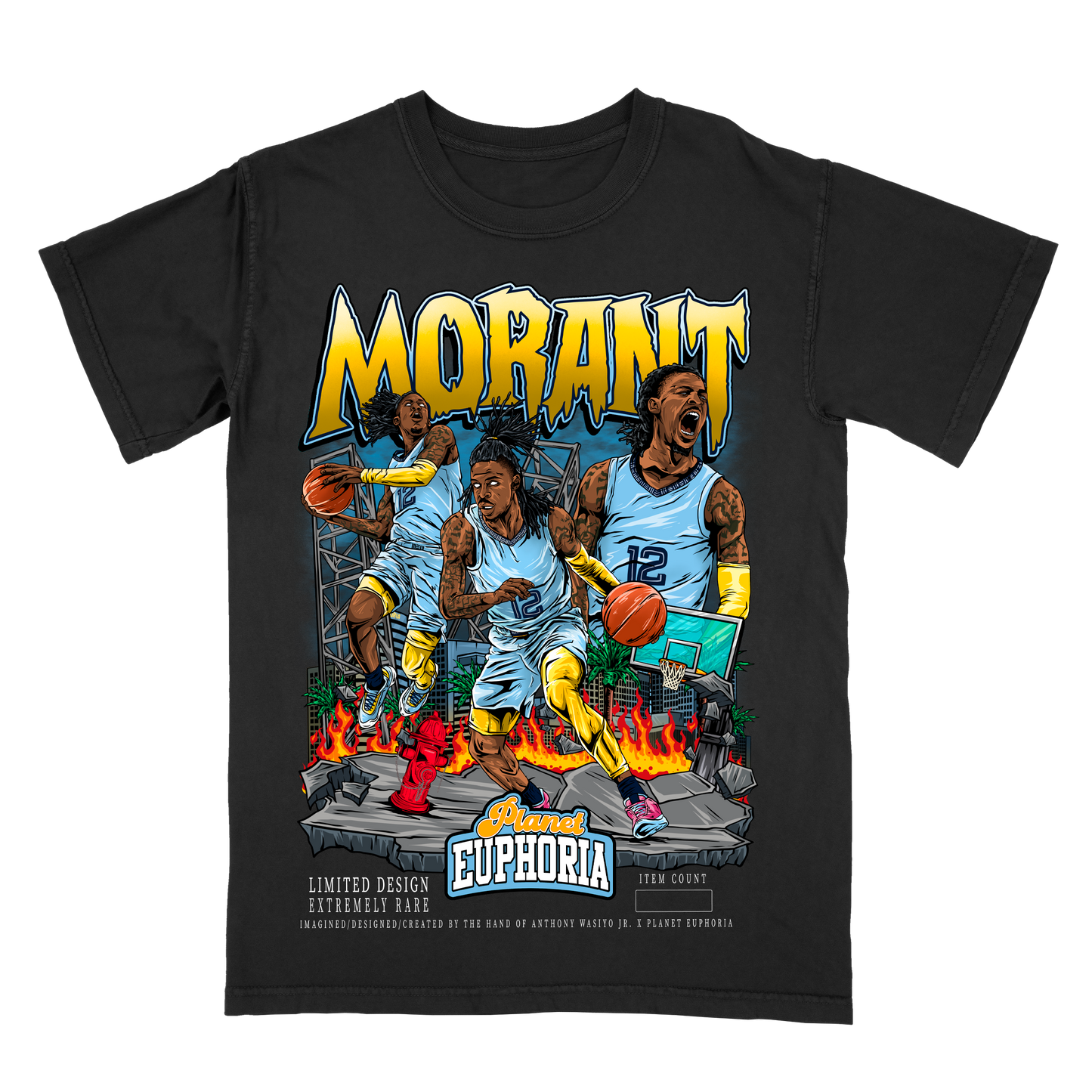 Ja Morant V2 Limited Edition NBA Player Graphic T-Shirt