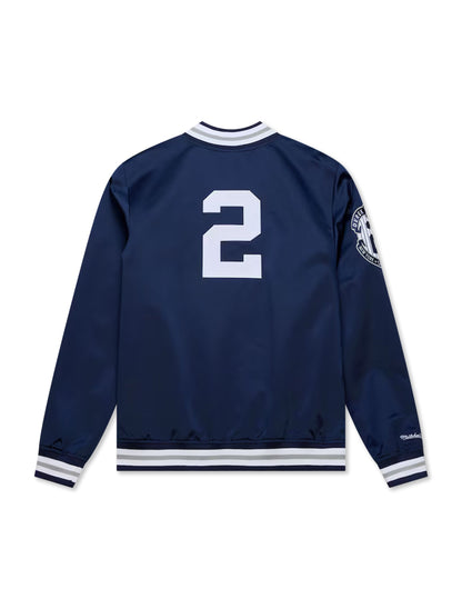 Mitchell & Ness Court Yankees Derek Jeter Satin Jacket - Navy