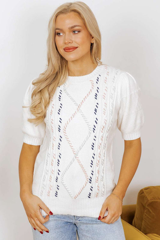 Nova Knit Short Sleeve Sweater
