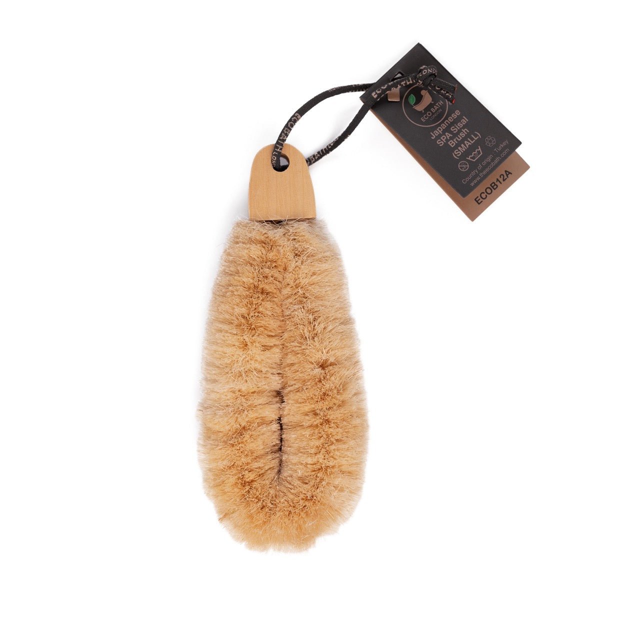 Eco Bath London Natural Sisal Japanese Spa Brush - Body Back Scrubber and Dry Brushing Body Brush for Deep Exfoliation and Smooth Skin, Firm Bristles by Eco Bath London