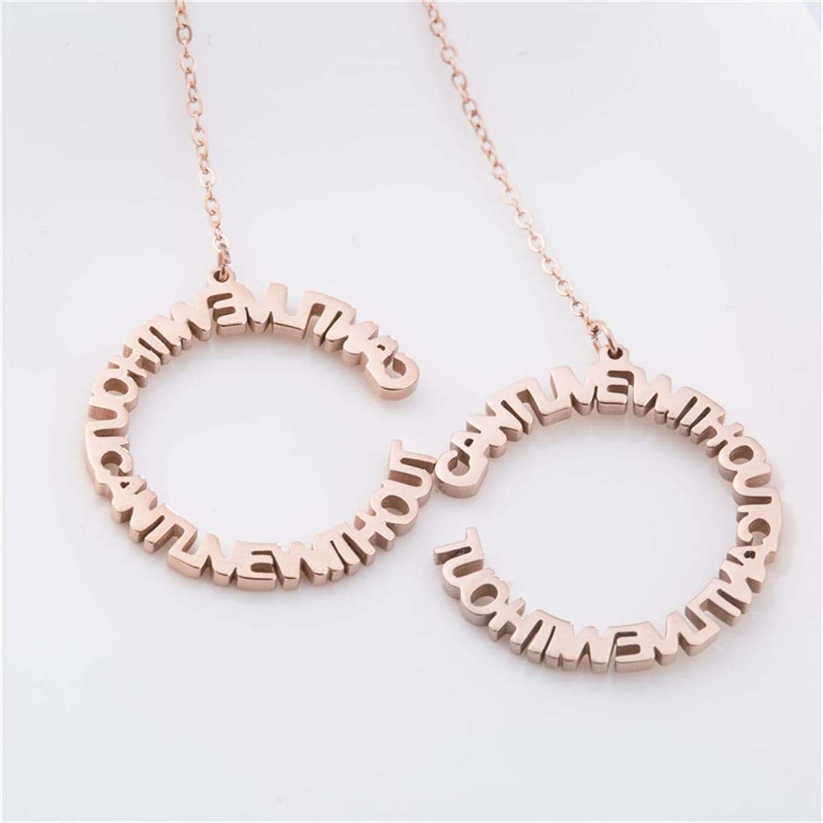 Rose Goldtone 'Can'T Live Without' Hoop Threader Earrings
