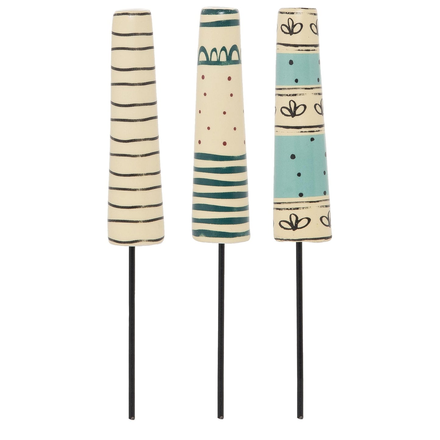Ceramic Floral Dragonfly Perch Set of 3 Spring Home Decorations for Spring and Summer Decor