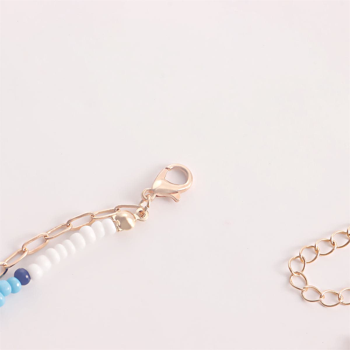 Blue Howlite & Enamel Goldtone Sun Moon Layered Pendant Necklace