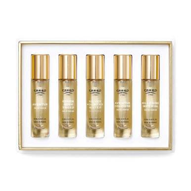 Creed 5 * 0.33 Eau De Parfum Spray Set For Men: Aventus + Aventus Cologne + Green Irish Tweed + Silver Mountain Water + Millesime Imperial