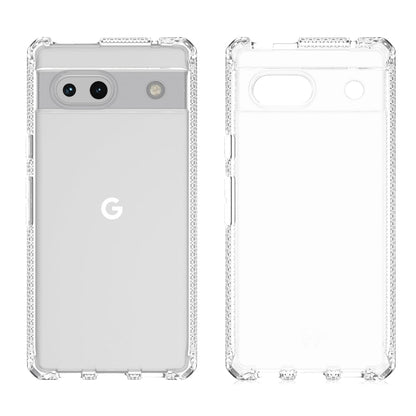 Itskins Spectrum R // Clear Compatible with Google Pixel 7a, Protective Phone Case, Anti-Yellowing, Shockproof Cover, and Military Grade Phone Case - Transparent